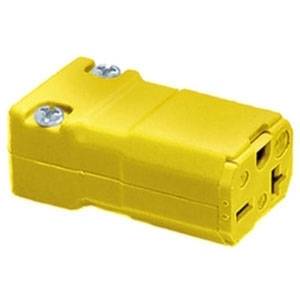 250 VAC 20 A 6-20R, Hubbell Wiring Device-Kellems HBL5469VY Valise® Straight Blade Connector, Yellow