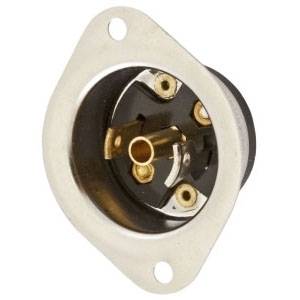 125 VAC 15 A ML-2P, Hubbell Wiring Device-Kellems HBL7595 Twist-Lock® Locking Flanged Inlet