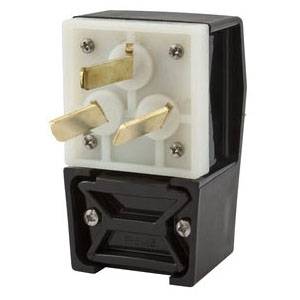 125/250 VAC 50 A 10-50P, Hubbell Wiring Device-Kellems HBL7977 Straight Blade Plug, Black