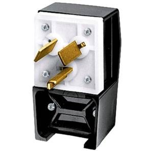 125/250 VAC 30 A 10-30P, Hubbell Wiring Device-Kellems HBL9333 Straight Blade Plug, Black