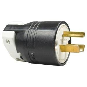 125/250 VAC 30 A 10-30P, Hubbell Wiring Device-Kellems HBL9337C Insulgrip® Straight Blade Plug, Black