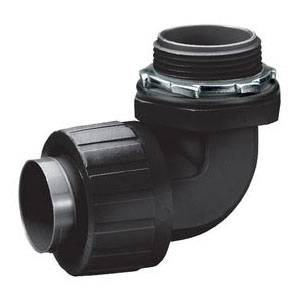 1" Hubbell Wiring Device-Kellems P1009NBK PolyTuff® Liquid Tight Conduit Connector