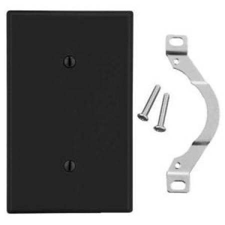 1-Gang, Hubbell Wiring Device-Kellems P14BK Wallplate, Black