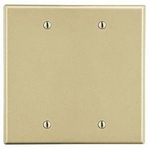 2-Gang, Hubbell Wiring Device-Kellems P23I Wallplate, Ivory