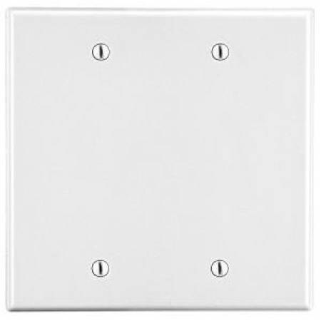 2-Gang, Hubbell Wiring Device-Kellems P23W Wallplate, White