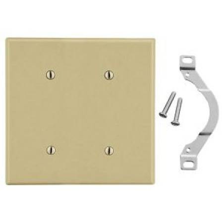 2-Gang, Hubbell Wiring Device-Kellems P24I Wallplate, Ivory