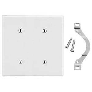 2-Gang, Hubbell Wiring Device-Kellems P24W Wallplate, White