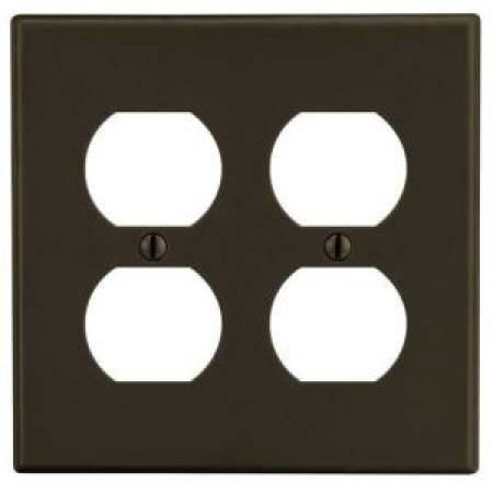 2-Gang, Hubbell Wiring Device-Kellems P82 Wallplate, Brown