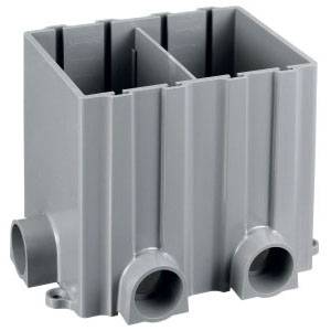2-Gang, Rectangular, Hubbell Wiring Device-Kellems PFBRG2 ScrubShield® Floor Box