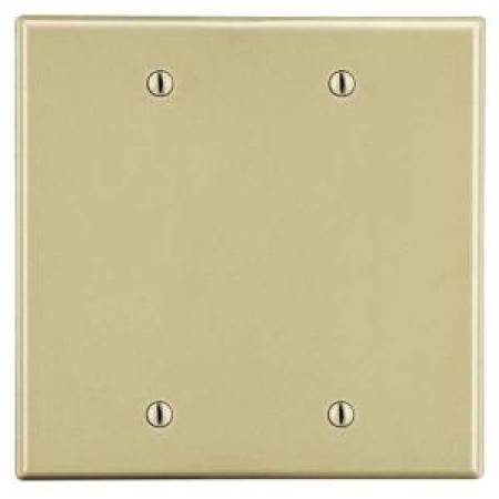 2-Gang, Hubbell Wiring Device-Kellems PJ23I Wallplate, Ivory