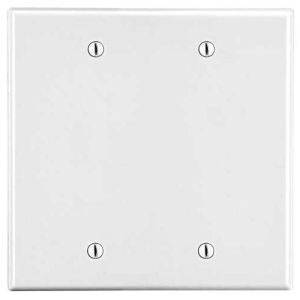 2-Gang, Hubbell Wiring Device-Kellems PJ23W Wallplate, White