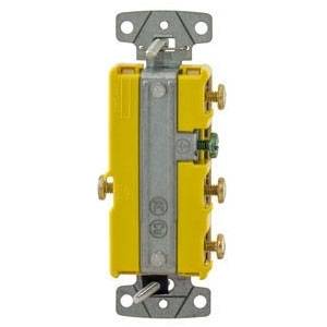 Wiring Device-Kellems RCD111W Decorator 2-Position Standard Combination Switch, 120/277 VAC, 15 A, 4155 W Power Rating, 2-Position Contact