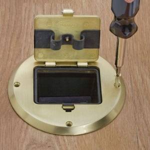 1-Gang, Flush, Hubbell Wiring Device-Kellems RF515BR tradeSELECT® Residential Floor Box
