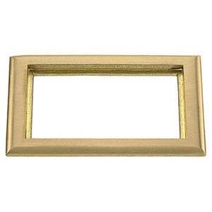 2-Gang, Hubbell Wiring Device-Kellems SB3084 ScrubShield® Floor Box Carpet Flange, Brass, Rectangular,