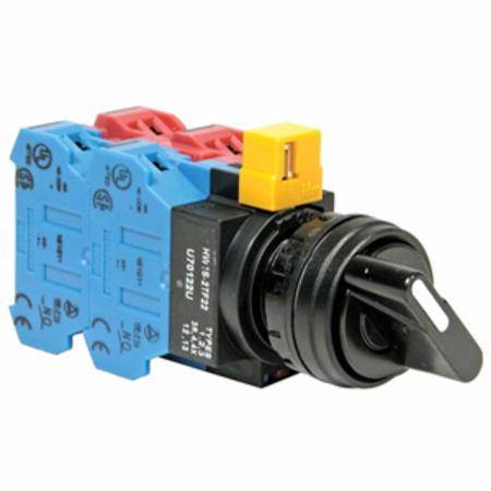 IDEC HW1S-33TF20 HW1S Non-illuminated Selector Switch, 2NO Contact, Knob Operator