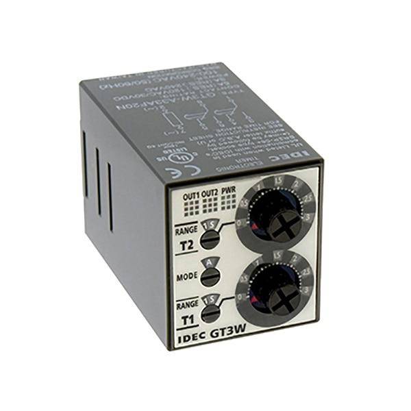 IDEC GT3W-A33AF20N GT3 Multi-Function Twin Timer, 0.1 s to 300 hr Setting, 100 to 240 VAC