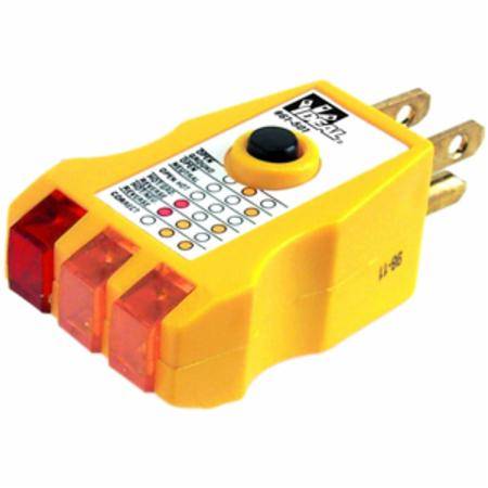 120 VAC, GFCI, Ideal Industries Inc. 61-501 Receptacle Tester,
