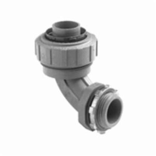 Bridgeport® 470-NMLT Liquid Tight Conduit Connector, 1/2 in Trade, 90 deg, Nylon, Plain