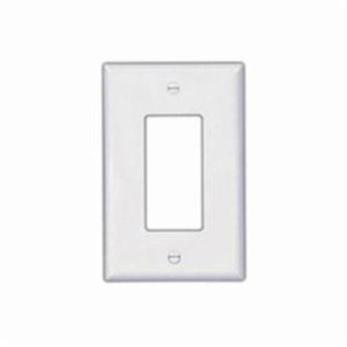 EATON Arrow Hart® PJ264W Mid-Sized Decorator Wallplate, 4 Gangs, 4.87 in H x 8.56 in W, Polycarbonate/Thermoplastic, White