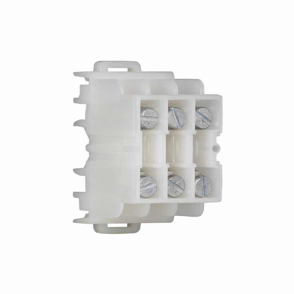 EATON TBDT3 TB Series NEMA Modular Standard Terminal Block, 600 V, 40 A, 22 to 10 AWG Wire, 3 Poles, TMR/TBA/DIN Rail Mount