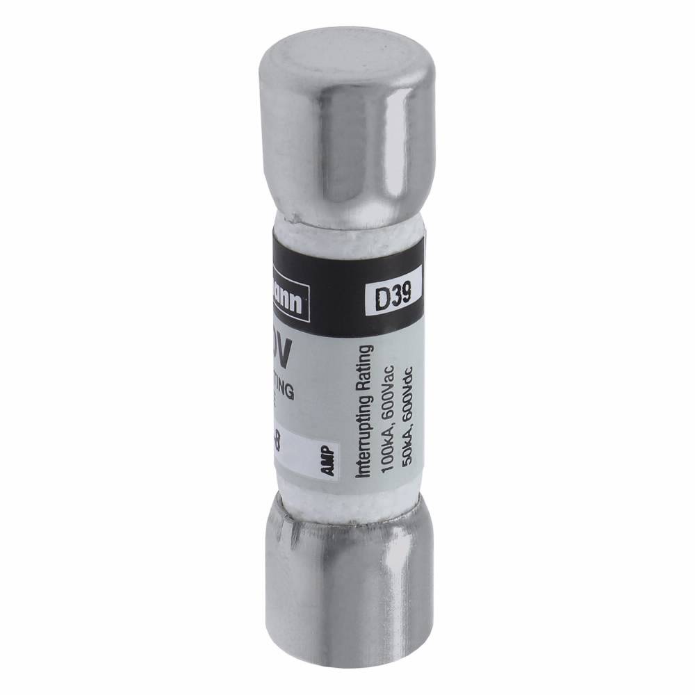 Bussmann KLM-8 Fast Acting Fuse, 8 A, 600 VAC/VDC, 100/50 kAIC Interrupt, Class: Supplemental, Cartridge Body