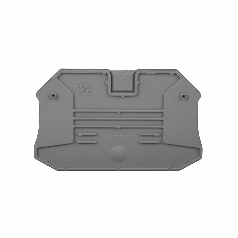 EATON XBACUT4D22 Terminal Block End Cover, For Use With XBUT25D22, XBUT4D22, XBUT25D22PE and XBUT4D22PE Terminal Block, Gray