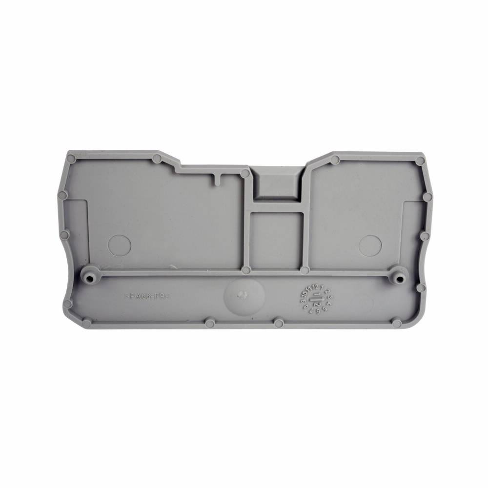 EATON XBACQT25 End Cover, For Use With XBQT25/XBQT25PE Terminal Block, Gray