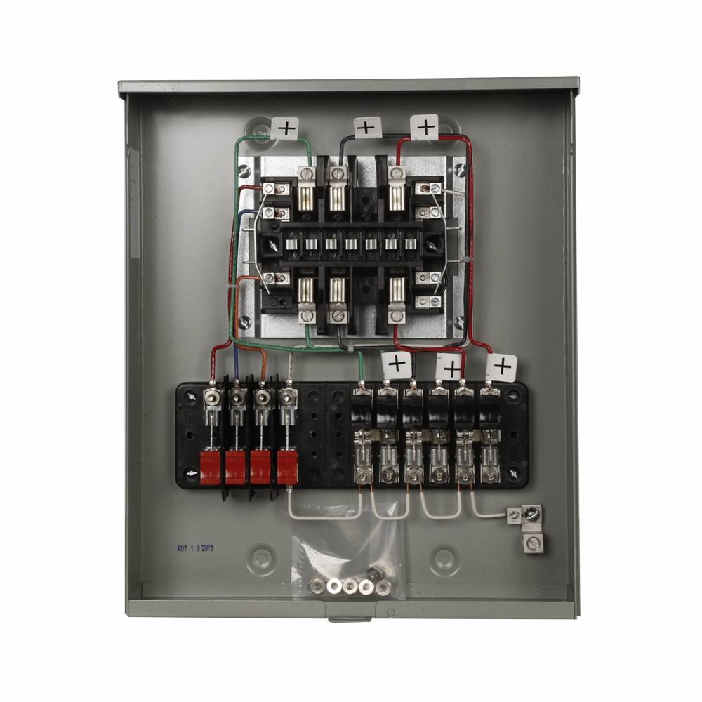 EATON 1007003CCH 1-Position 4-Wire Instrument Rated Meter Socket, 600 VAC, 20 A, 3 ph Phase