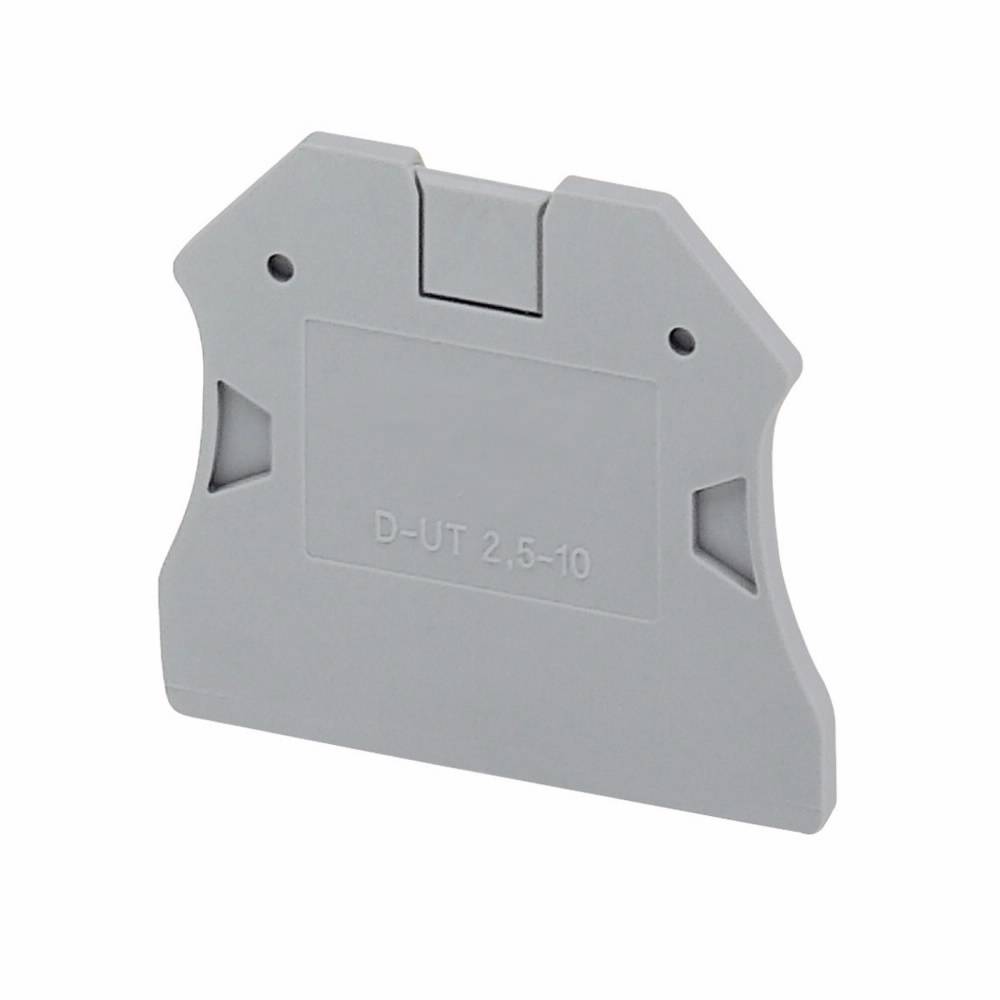 EATON XBACUT10 Terminal Block End Cover, For Use With XBUT25, XBUT4, XBUT6, XBUT10, XBUT25PE, XBUT4PE, XBUT6PE and XBUT10PE Terminal Block, Gray