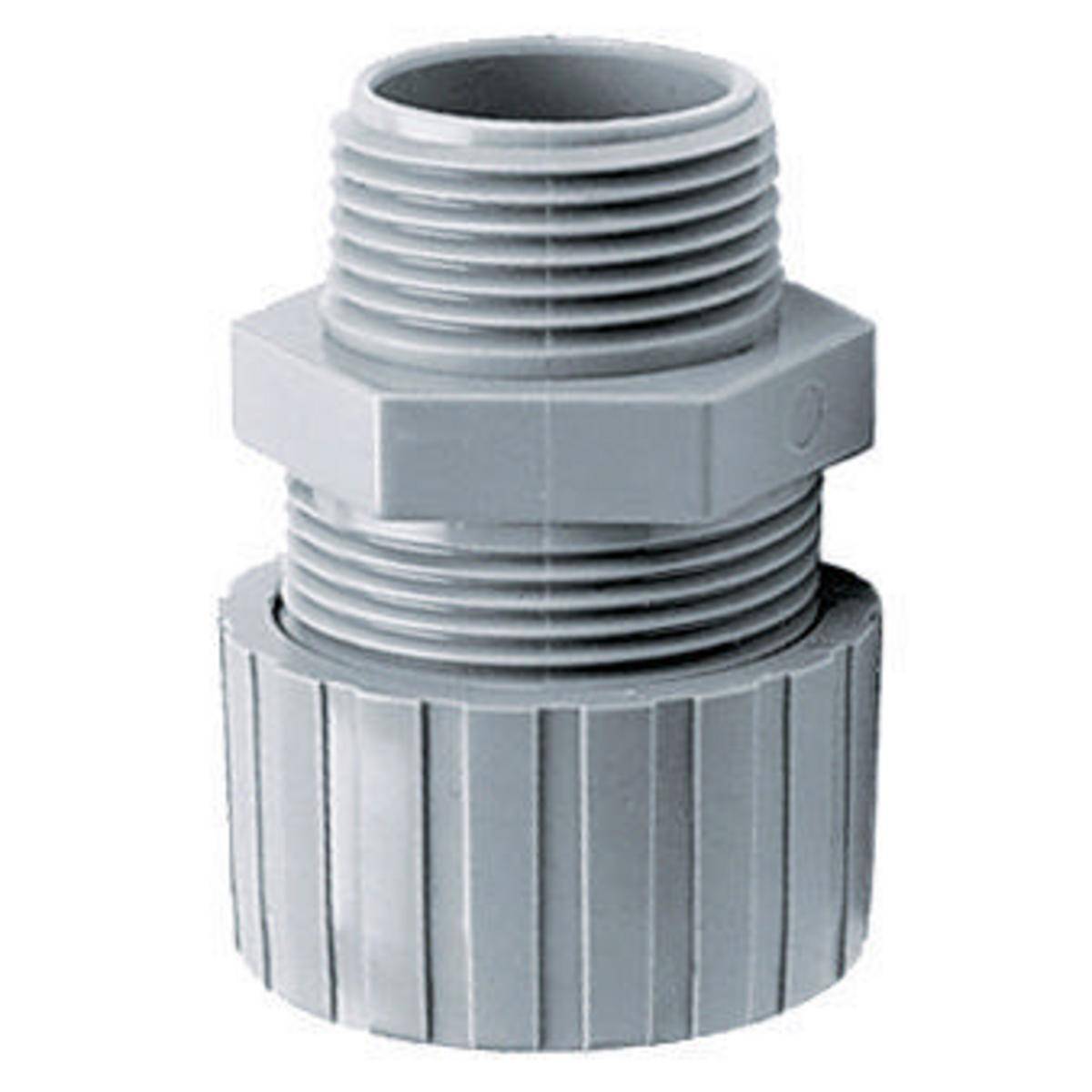 Wiring Device-Kellems HBL10CM36S Strain Relief Watertight Seal Cord Connector, 3/4 in NPT Trade, (1) Conductors, 0.5 to 0.63 in Cable Openings, Nylon, Smooth