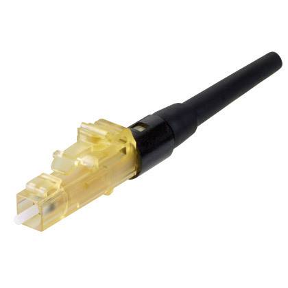 Panduit® OptiCam® FLCSMC6BLY-C Pre-Polished Fiber Optic Connector With Black Boot, LC Simplex Connector, OM1 62.5/125 um Multi-Mode Fiber, 900 um Tight Buffered Fiber, Zirconia Ceramic Ferrule