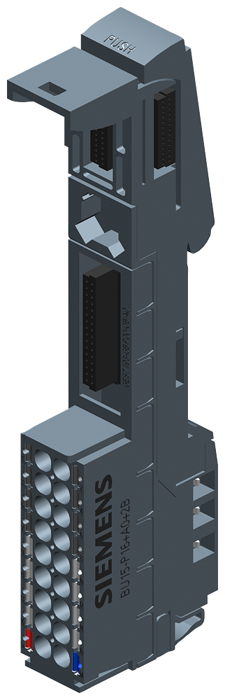 Siemens 6AG21936BP004BA0 SIPLUS ET 200SP Type A1 Push-In Terminal Base Unit, 24 VDC, 10 A Line, DC Voltage Input