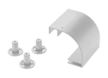 Hoffman LRD24W DCR Radius Drop Kit, Aluminum, White