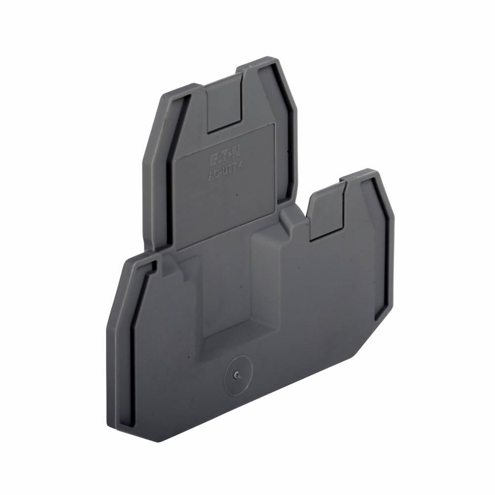 EATON XBACUTT4 1-Tier Feed-Through Terminal Block End Cover, For Use With XBUTT4 and XBUTT4PE Terminal Block, Polyamide, Gray