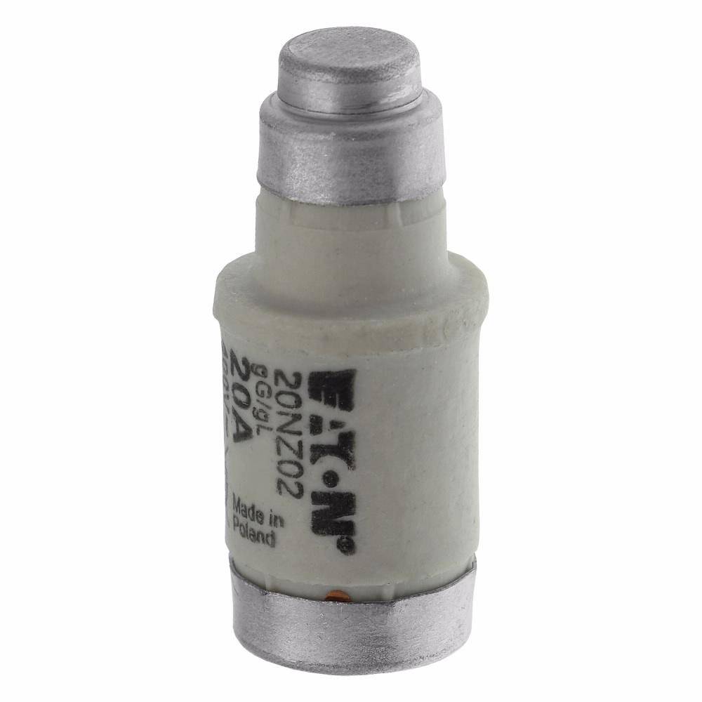 Edison 20NZ02 NZ Series Type D0 Time Delay Neozed Fuse, 20 A, 400 VAC, 50 kA Interrupt, Class: gG/gL, Cartridge Body