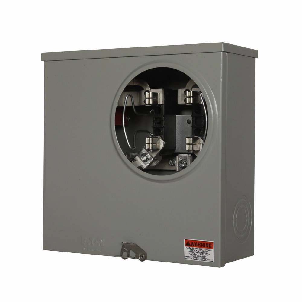 EATON 1004884ACH 1-Position 3-Wire Horn Bypass Meter Socket, 600 VAC, 200 A, 1 ph Phase