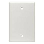 Leviton® 80514-W Midway Size Blank Wallplate, 1 Gang, 4-7/8 in H x 3-1/8 in W, Thermoset Plastic, White