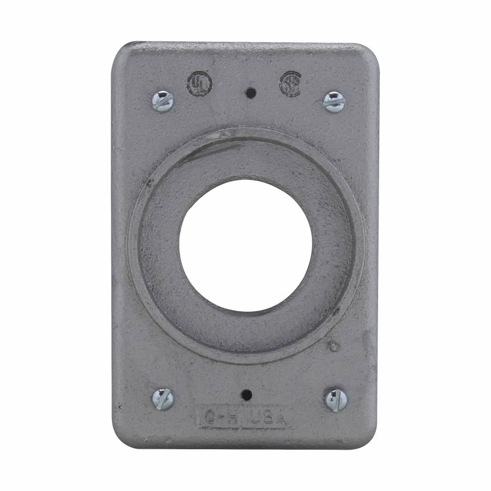 Crouse-Hinds DS21G Grounding Receptacle Electric Box Cover With Gasket, Feraloy Iron Alloy