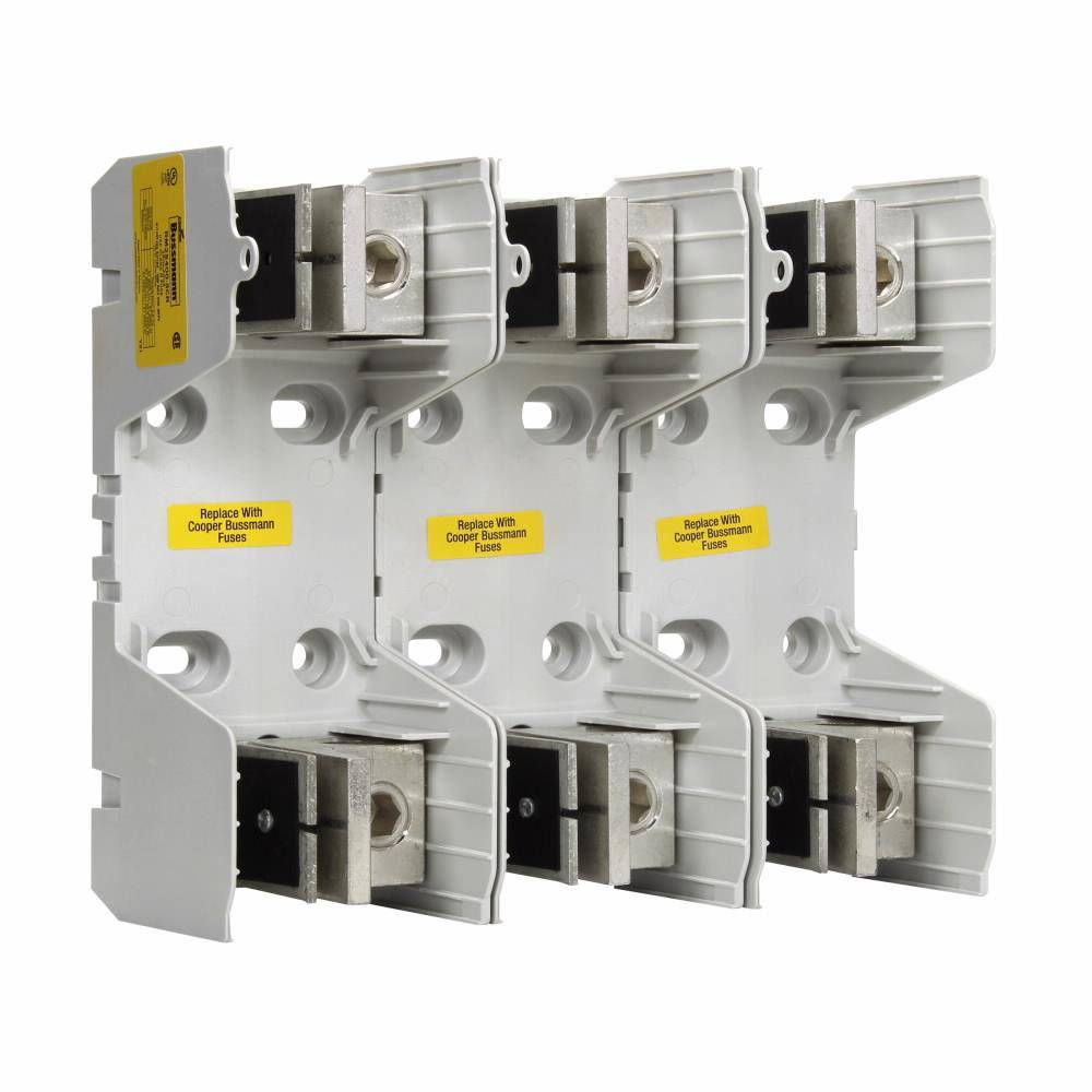 Edison HM25400-3CR Knife-Blade Modular Fuse Block, 250 V, 400 A, 600 kcmil, 4 AWG to 500 kcmil, (2) 4 to 3/0 Cu AWG, (2) 4 to 3/0 AWG Al Solid Wire, 3 Poles