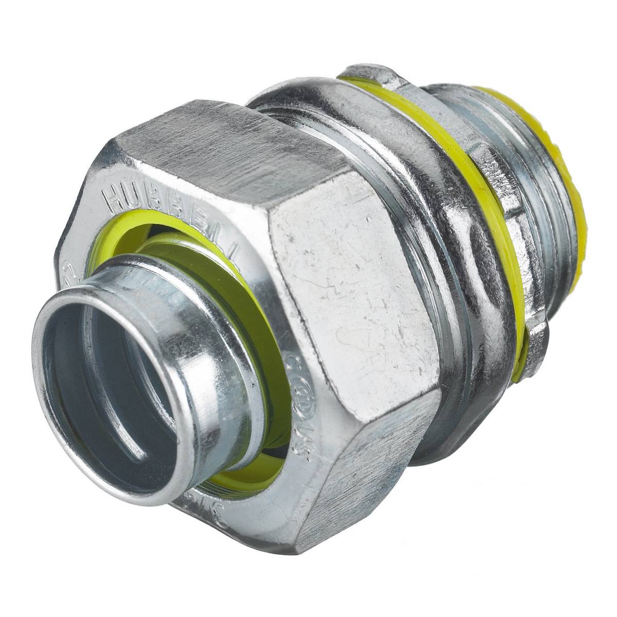 Wiring Device-Kellems H2501 Insulated Straight Male Metallic Liquidtight Connector, 2-1/2 in Trade, Iron/Steel, Zinc Plated
