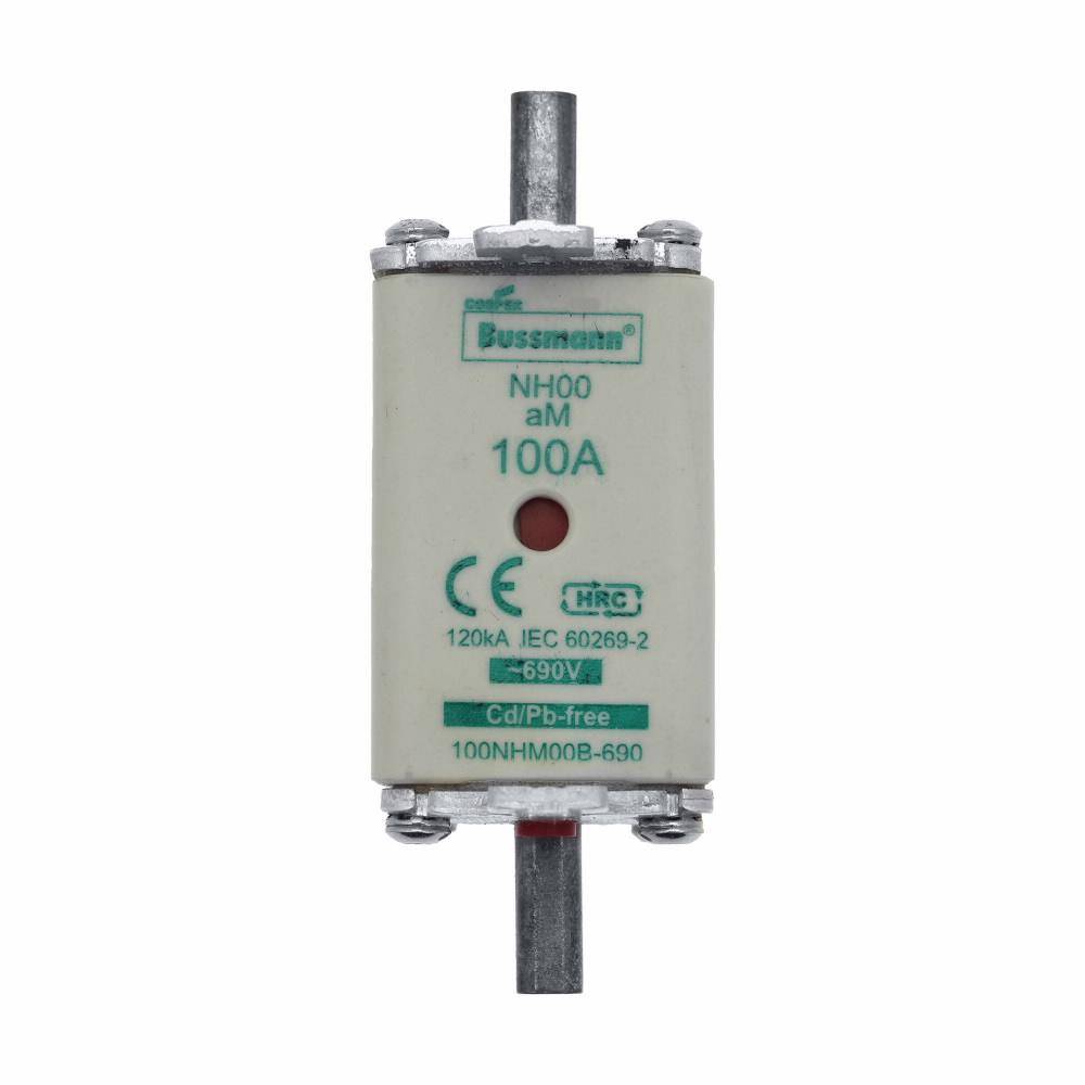 Bussmann 100NHM00B-690 Size 00 Low Voltage NH Fuse Link, 690 V, 100 A, For Use With Class aM Fuse