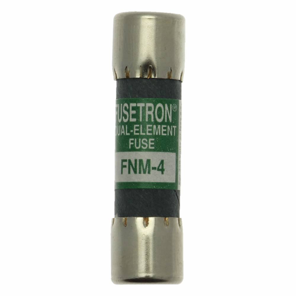 Bussmann Fusetron™ FNM-4 Low Voltage Supplemental Time Delay Midget Fuse, 4 A, 250 VAC, 200 A Interrupt, Class: Supplemental, Cartridge Body