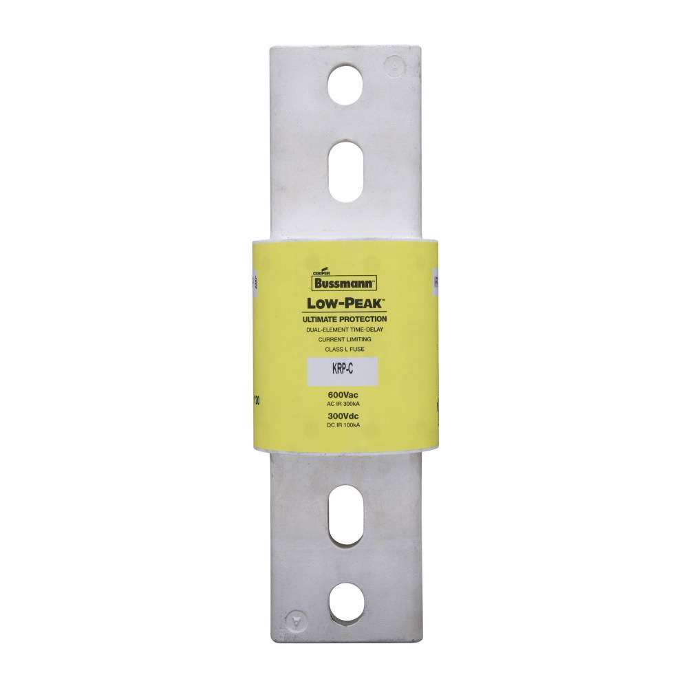 Bussmann Low-Peak™ KRP-C-2000SP KRP-C-SP Current Limiting Time Delay Fuse, 2000 A, 600 VAC/300 VDC, 100/300 kA Interrupt, L Class, Cartridge Body