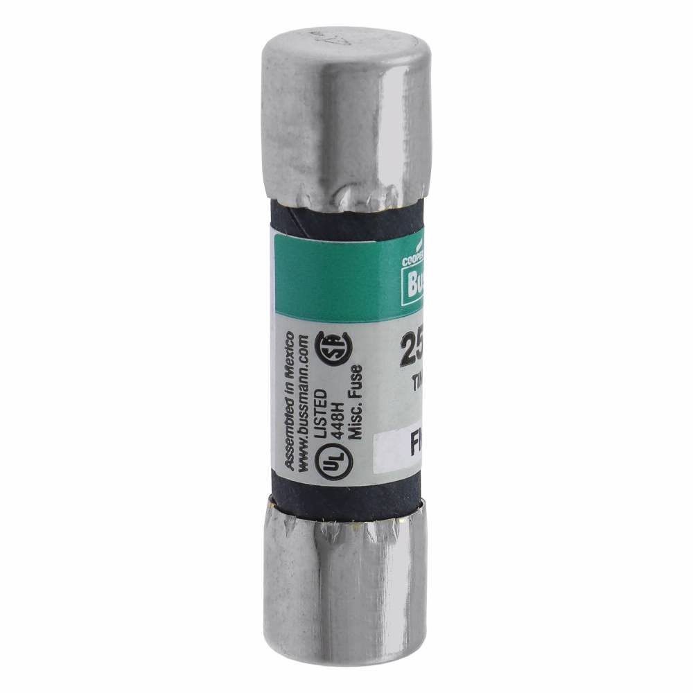 Bussmann Fusetron™ FNM-6 Low Voltage Supplemental Time Delay Midget Fuse, 6 A, 250 VAC, 200 A Interrupt, Class: Supplemental, Cartridge Body