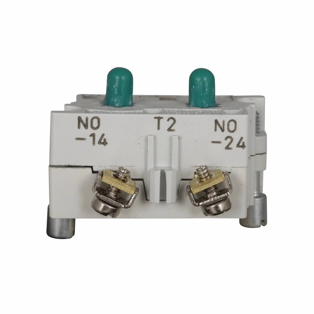 EATON 10250T2 Heavy Duty Contact Block, 30.5 mm, 2NO Contact, 10 A at 600 VAC, 5 A at 250 VDC Contact, Silver Contact, Black