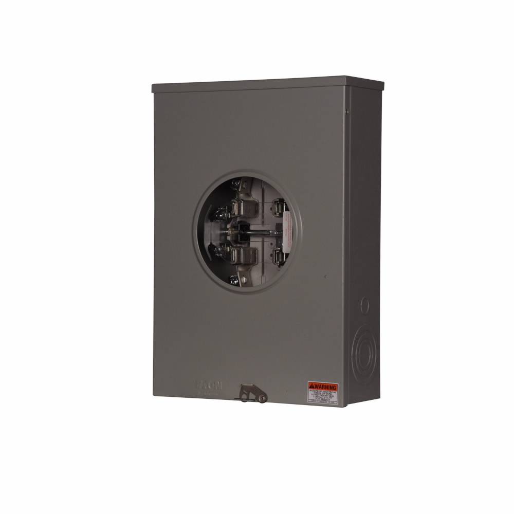 EATON Cutler-Hammer 1006352CCH 1-Position Residential Service Single Meter Socket With Lever Bypass, 600 VAC, 200 A, 1 Phase
