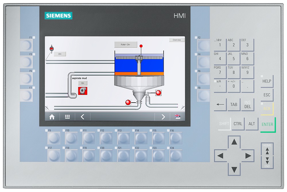 Siemens SIPLUS 6AG11241GC014AX0 HMI KP700 Comfort Panel, 24 VDC, 0.5 A, 12 W, 91.4 mm H x 152.4 mm W TFT Display, 24 Keys, Ethernet/RS 422/RS 485/USB