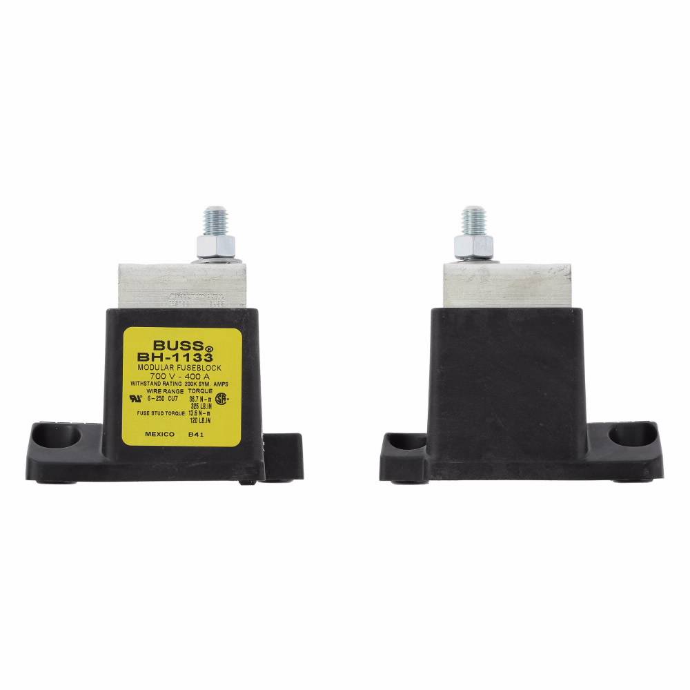 Edison BH-1133 High Speed Modular Fuse Block, 0 to 2500 VAC, 0 to 400 A, 6 AWG to 250 kcmil Wire, 1 Pole
