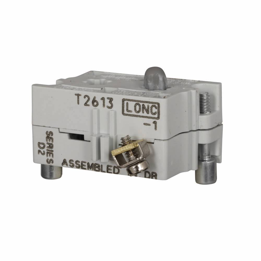 EATON 10250T8EC Heavy Duty Logic Level Contact Block, 30.5 mm, 2NC Contact, 0.5 A at 120 VAC/VDC Contact, Palladium Contact, Amber