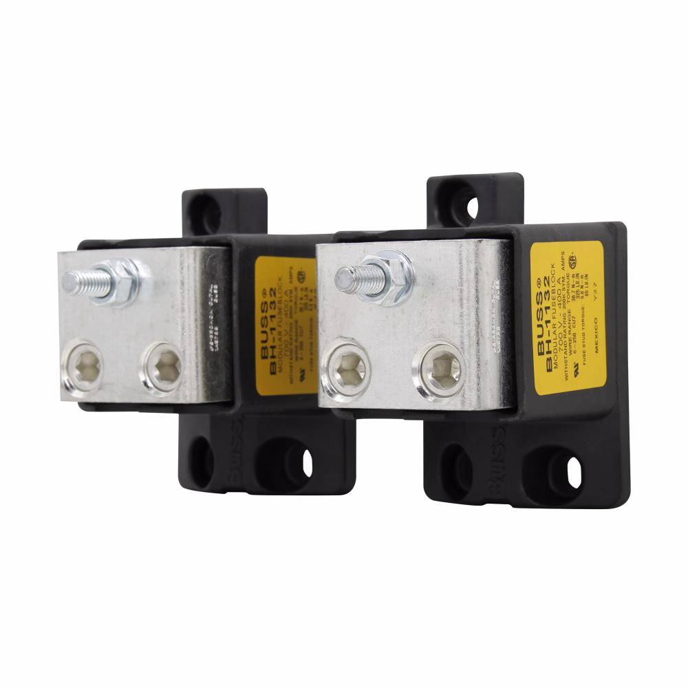 Edison BH-1132 High Speed Modular Fuse Block, 0 to 2500 VAC, 0 to 400 A, 6 AWG to 250 kcmil Wire, 1 Pole